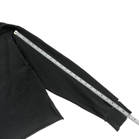 Joah Brown Mock Neck Cropped Long Sleeve Shirt Gray S / M Distressed Minimalist - Picture 8 of 8